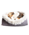 4CLAWS Furry Pet Bed/Mat (Convertible) - White
