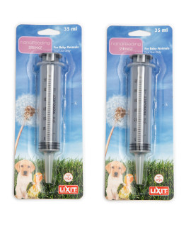 Lixit Hand Feeding Syringes for Puppies, Kittens, Rabbits and Other Baby Animals (35ML Pack of 2)