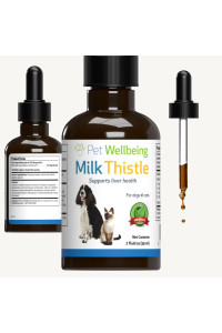 Pet Wellbeing Milk Thistle For Cats - Supports Liver Health, Protects Liver - Glycerin-Based Natural Herbal Supplement - 2 Oz (59 Ml)