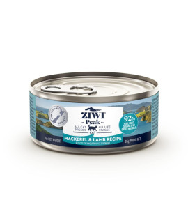 Ziwi Peak Canned Wet Cat Food - All Natural, High Protein, Grain Free, Limited Ingredient, With Superfoods (Mackerel & Lamb, Case Of 24, 3Oz Cans)