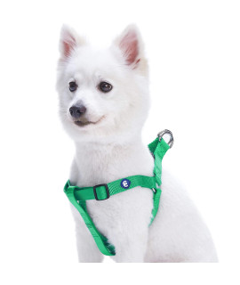 Blueberry Pet Essentials Classic Durable Solid Nylon Step-In Dog Harness, Chest Girth 20 - 26, Emerald, Medium, Adjustable Harnesses For Puppy Boy Girl Dogs