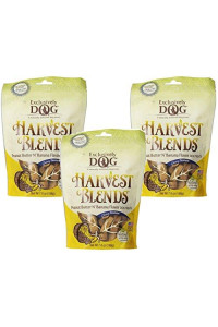 Exclusively Pet 3 Pack of Peanut Butter N Banana Harvest Blends Dog Treats, 7.0 Ounces Each, Made in The USA