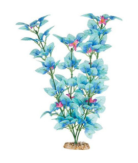 Petco Brand - Imagitarium Fiesta Silk Blue Aquarium Plant, 12 L X 4 W, Large