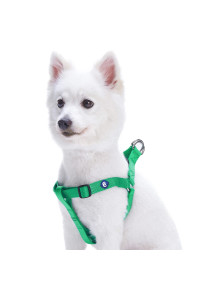 Blueberry Pet Essentials Classic Durable Solid Nylon Step-In Dog Harness, Chest Girth 26 - 39, Emerald, Large, Adjustable Harnesses For Puppy Boy Girl Dogs