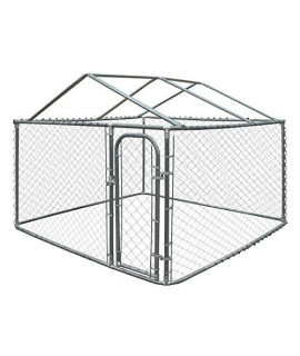 ALEKO DK13X7X6RF Pet System DIY Box Kennel with Roof Frame Dog Kennel Playpen chicken coop Hen House 13 x 7.5 x 6 Feet