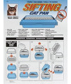 SKEMIX Sifting Cat Pan Litter Box with Frame Kitty Van Ness CP5 Easy Clean:New