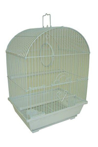 YML A1304WHT Round Top Style Small Parakeet Cage, 11 x 9 x 16