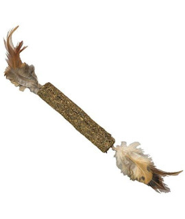 SPOT Ethical Pets Catnip Stick Cat Toy with Feathers, 12 (52061)