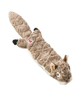 SPOT Ethical Pets Squirrel Mini Skinneeez Extreme Stuffingless Quilted Dog Toy, 14