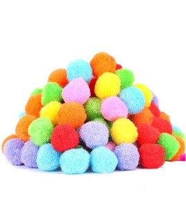 Pet Show 20Pcs/Lot 1.5/3.8Cm Cat Toy Balls Soft Kitten Pompon Toys Indoor Cats Interactive Playing Quiet Ball Cats Favorite Toy Assorted 10 Colors