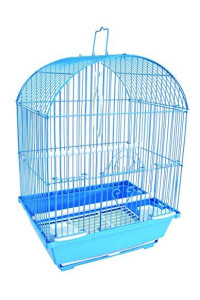 YML A1304BLU Round Top Style Small Parakeet Cage, 11 x 9 x 16