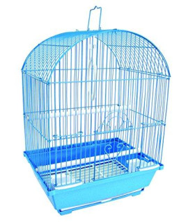 YML A1304BLU Round Top Style Small Parakeet Cage, 11 x 9 x 16