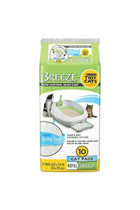 Purina Tidy Cats Breeze Spring Clean Cat Pads Refill Pack - 10-Count Pouches