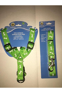 Greenbrier Kennel Club Dog Harness And Leash Set (Medium, Green)