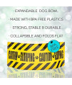 MODGY Dog Bowl 2-Pack Pawtion Caution Tape Dog Design, Collapsible & Expandable, Convenient, Great for Traveling, Camping, Hiking, Picnics & More