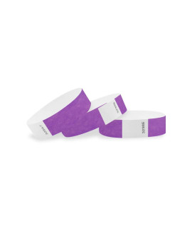 Wristco Purple Tyvek Wristbands for Events - 2,500 count AA x 10A - Waterproof Recyclable comfortable Tear Resistant Paper Bracelets Wrist Bands for concerts Festivals Admission Party Tours
