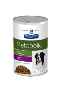 Hill's Prescription Diet Metabolic Weight Management Vegetable & Beef Stew Canned Dog Food 12/12.5 oz