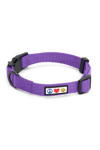 Pawtitas Dog Collar For Large Dogs Training Puppy Collar With Solid - L - Purple