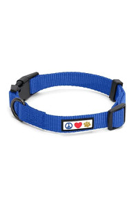 Pawtitas Dog Collar For Extra Small Dogs Training Puppy Collar With Solid - Xs - Blue