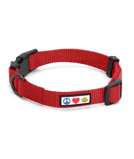 Pawtitas Dog Collar For Large Dogs Training Puppy Collar With Solid - L - Red
