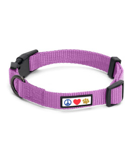 Pawtitas Dog Collar For Large Dogs Training Puppy Collar With Solid - L - Purple Orchid