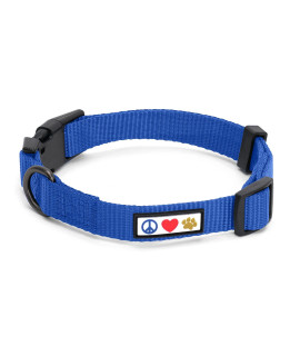 Pawtitas Dog Collar For Large Dogs Training Puppy Collar With Solid - L - Blue