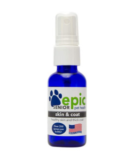 Skin & Coat All Natural Liquid Supplement For Improving Skin And Fur Health In Pets - No More Itchy Pets - (1 Oz)