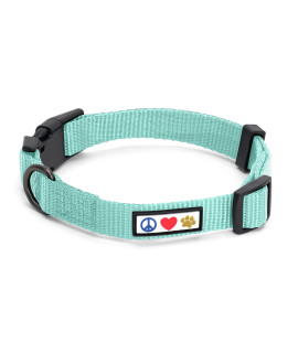 Pawtitas Dog Collar For Extra Small Dogs Training Puppy Collar With Solid - Xs - Teal