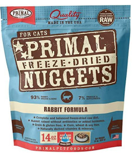Primal Freeze Dried Cat Food - Rabbit Formula - 14 Oz.