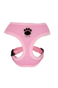 Soft Mesh Dog Harness No Pull Walking comfort Padded Vest Harnesses Adjustable (XS, Pink)