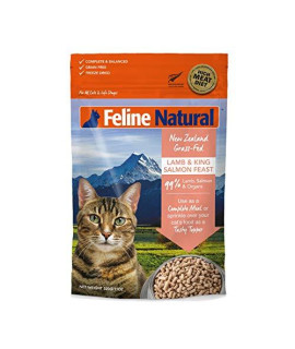 Feline Natural Grain-Free Freeze Dried Cat Food, Lamb & Salmon 11Oz