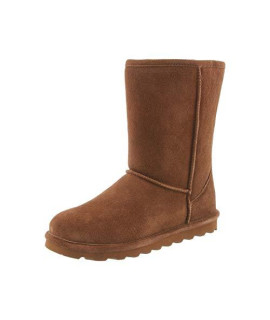 BEARPAW Womens Elle Short Hickory Size 6 Womens Boot classic Suede Womens Slip On Boot comfortable Winter Boot