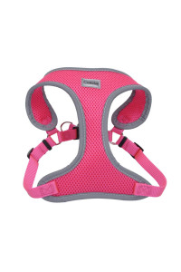 coastal Pet comfort Soft Reflective Wrap Adjustable Dog Harness - No-Pull Dog Harness for Small & Large Dogs - Neon Pink - 58 x 19-23