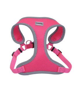 coastal Pet comfort Soft Reflective Wrap Adjustable Dog Harness - No-Pull Dog Harness for Small & Large Dogs - Neon Pink - 58 x 19-23