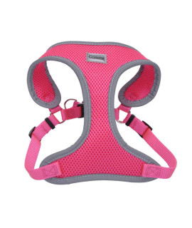 coastal Pet comfort Soft Reflective Wrap Adjustable Dog Harness - No-Pull Dog Harness for Small & Large Dogs - Neon Pink - 58 x 16-19