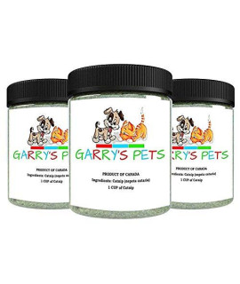 Catnip By GarryS Pets - 3 Single Cups Of Maximum Potency Premium Blend Cat Nip That Your Cats Will Go Crazy Over