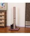 PetPals Candlelight Burgundy and Sisal Scratching Post, One Size