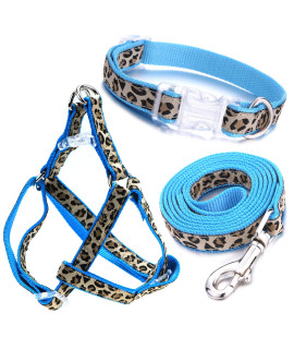 Mile High Life Dog Collar, Harness And Leash Leopard Design Perfect Accessory For Walking Your Dog