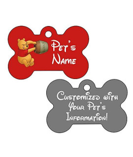 Winnie The Pooh 2-Sided Pet Id Dog Tag Personalized for Your Pet