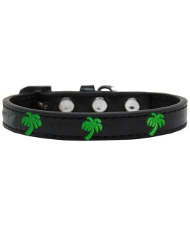 Mirage Pet Products 631-24 BK18 green Palm Tree Widget Dog collar Size 18 Black