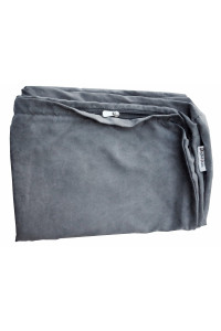 Dogbed4less 55X47X4 inches Jumbo XXXL Size : Suede Fabric External Replacement cover in gray color with Zipper Liner for Dog Pet Bed Pillow or pad - Replacement cover only