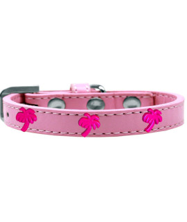 Mirage Pet Products 631-25 LPK18 Pink Palm Tree Widget Dog collar Size 18 Light Pink
