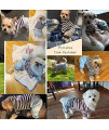Ranphy Small Dog Stripe Jumpsuit Puppy Pajamas With Pant Comfy Cotton Pet Clothes Cat Apparel Pyjamas Pjs Shirt Boys Winter Jammies Brown Size Xl