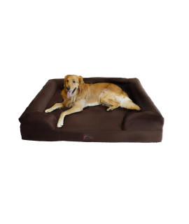 Petbed4Less Deluxe Dog Bed Sofa & Lounge W Premium Orthopedic Memory Foam And Chew Resistant Removable Zipper Cover + Free Bonus Waterproof Liner Replacement Zipper Covers Available]