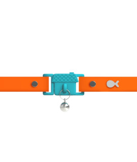 Kittyrama Tangerine Cat Collar With Bell Cat Friendly Award Winner Approved By Vets And Cat Experts Breakaway Cat Collars Quick Release Kitten Collar Wont Rub Fur Lightweight, Soft Comfy