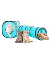 PAWISE Cat Toys Cat Portable Tunnel Cat Cube Pop Up Collapsible Kitten Indoor Outdoor Toys Pet Foldable Tube Playing Toys (Tunnel Cube)