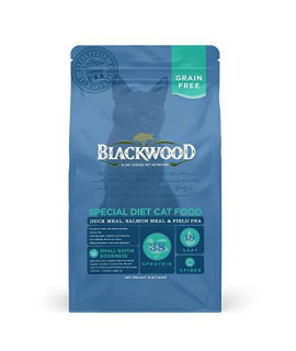 Blackwood Special Diet Cat Food, Grain Free, Duck Meal, Salmon Meal & Field Pea, 4Lb.