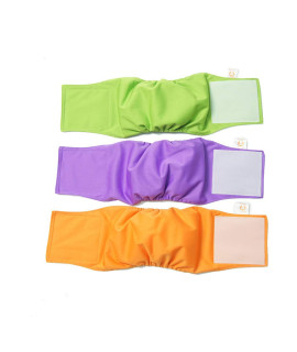 PETTINg IS cARINg Male Dog Wraps Washable & Reusable Belly Band Diapers Materials Durable Machine Washable Doggie Pee Puppy Pads Diaper Trainer Potty - 3 Pack Set