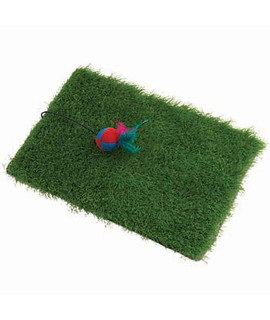 PetRageous 14008 Kitty Turf Scratcher with FeatherBall