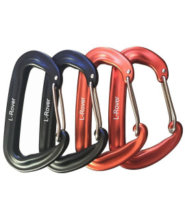 L-Rover carabiner,12KN Lightweight Heavy Duty carabiner clips,Aluminium Wiregate caribeaners for Hammocks,camping, Key chains, Outdoor and gym etc,Hiking Utility
